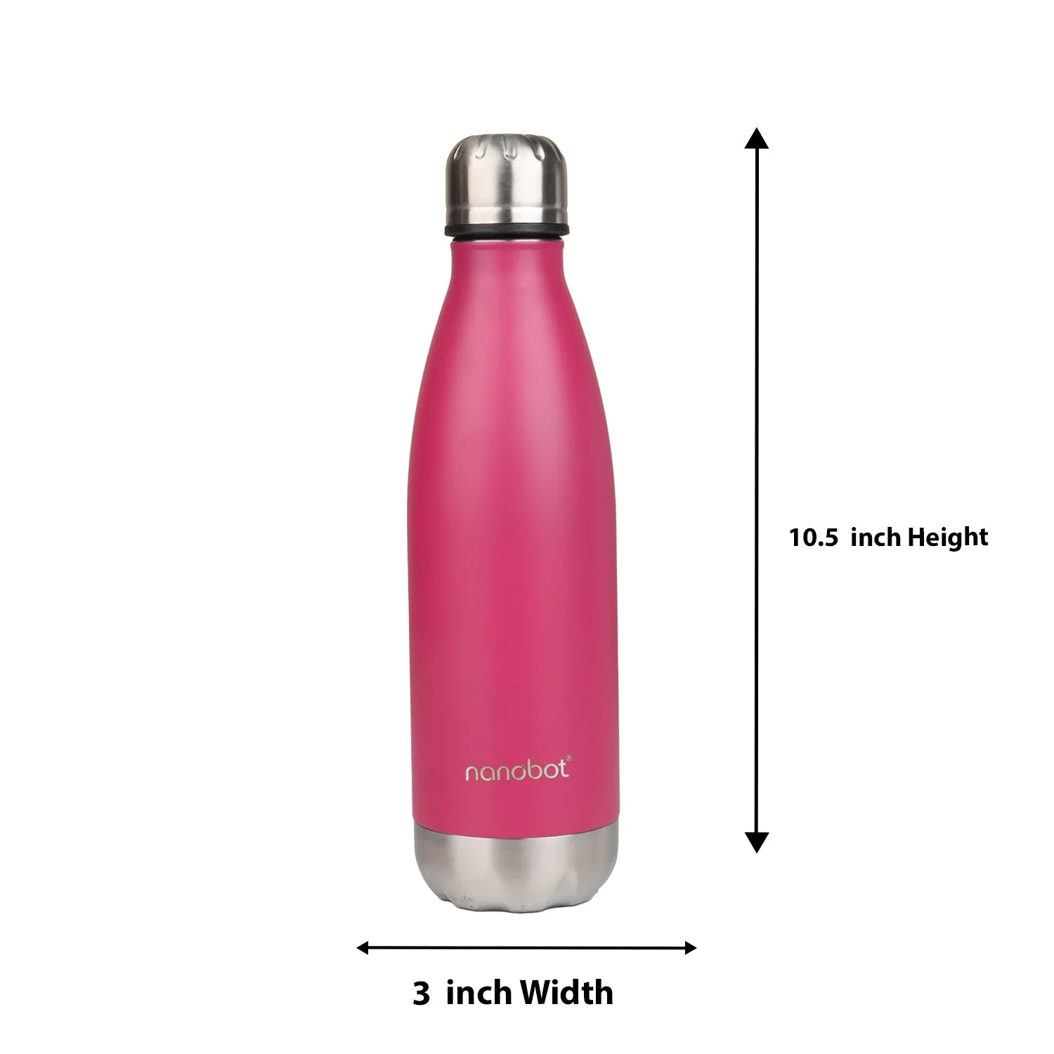 Nanobot Vaccum Flask - Kryo - 500 ml | Stainless Steel Water Bottle/ Vacuum Flask for Hot Water