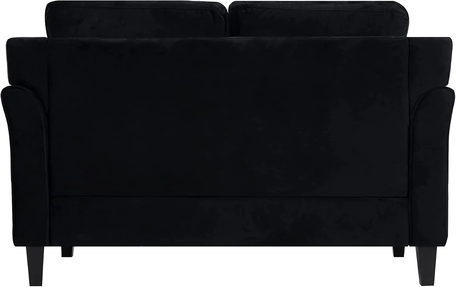 Naomi Home Modern Button Tufted Microfiber Loveseat, Love Seat Sofa Bed Sleeper with Rolled Arms, Mini Love Seats Sofas, 2 Seater Small Loveseats for Small Spaces, Living Room Furniture Sets - Black