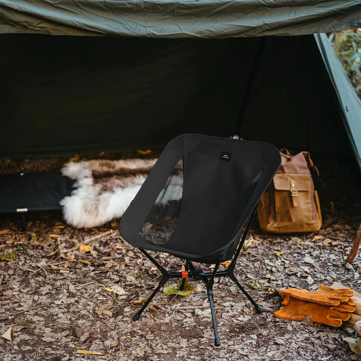 Naturehike YL01 Snap Camping Chair, Portable Backpacking Chair with Storage Bag, Lightweight & Compact Folding Camp Chair