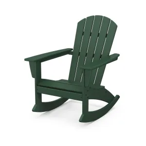 Nautical Adirondack Rocking Chair POLYWOOD® Frame Color: Green