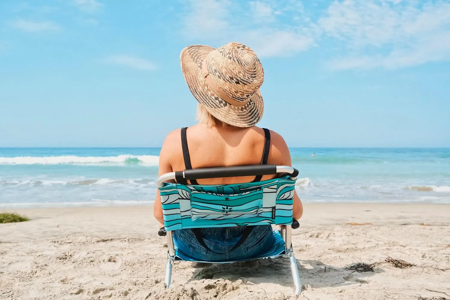 Neso Beach Chairs 2 Pack | Water Resistant with Shoulder Strap and Slip Pocket | Folds Thin (Swells, Regular)