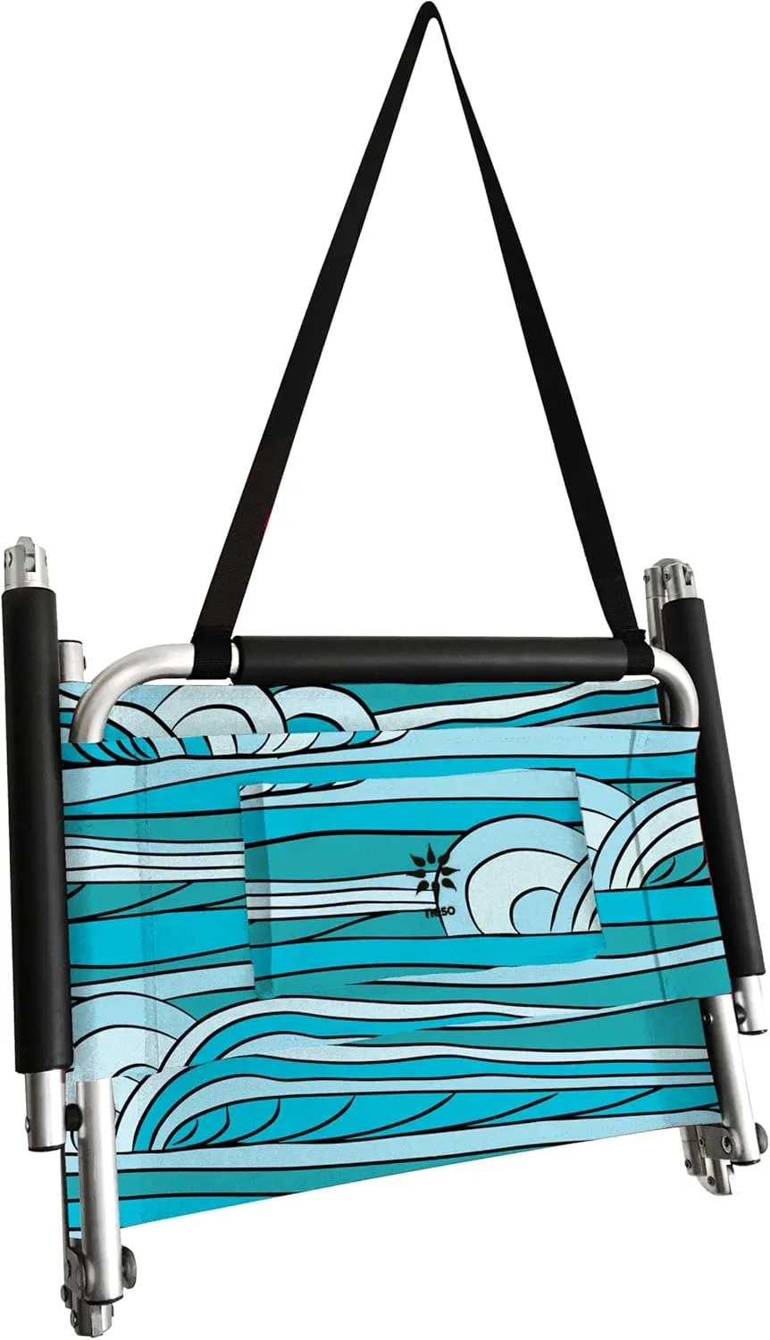 Neso Beach Chairs 2 Pack | Water Resistant with Shoulder Strap and Slip Pocket | Folds Thin (Swells, Regular)