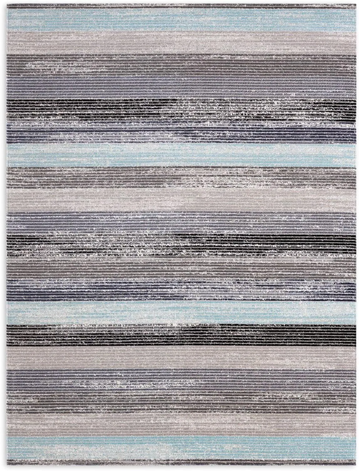 Nicole Miller New York Patio Sofia Estelle Indoor/Outdoor Area Rug, Gray/Blue, 5'2"x7'2" Rectangle