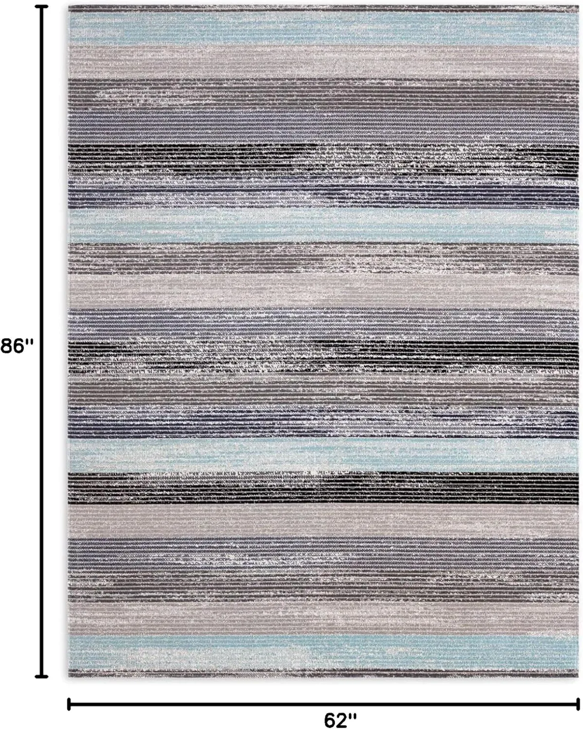 Nicole Miller New York Patio Sofia Estelle Indoor/Outdoor Area Rug, Gray/Blue, 5'2"x7'2" Rectangle