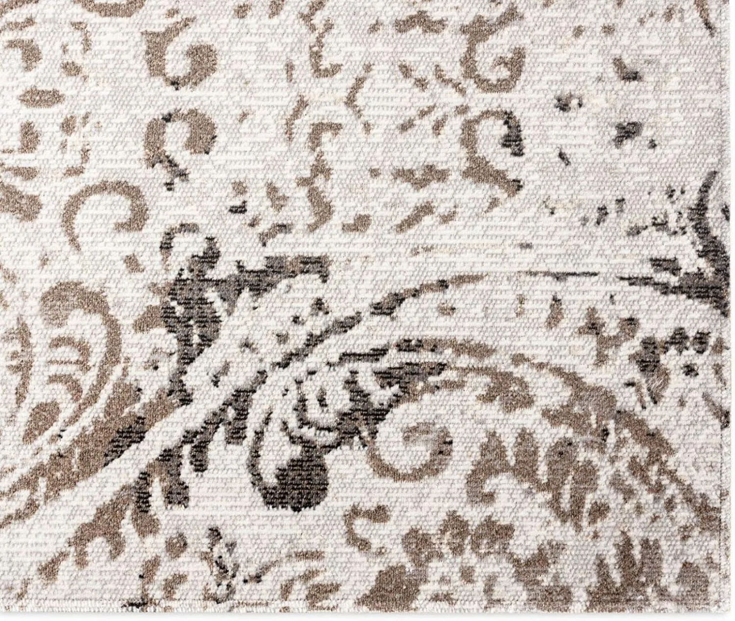 Nicole Miller New York Patio Sofia Juniper Indoor/Outdoor Area Rug, Ivory/Mustard, 7'9"x10'2" Rectangle, Rectangular