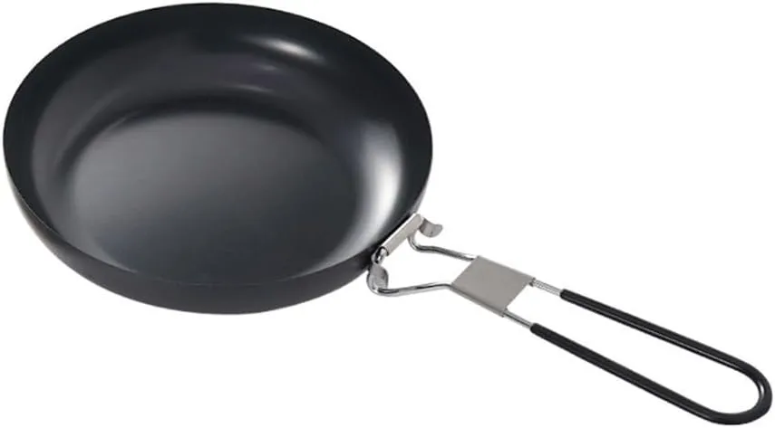 Non Stick Camping Skillet, Outdoor Ultralight Frypan, Portable Backpacking Cooking Pan Frying Pan Foldable Handle Pot Picnic Cookware(9 inches)
