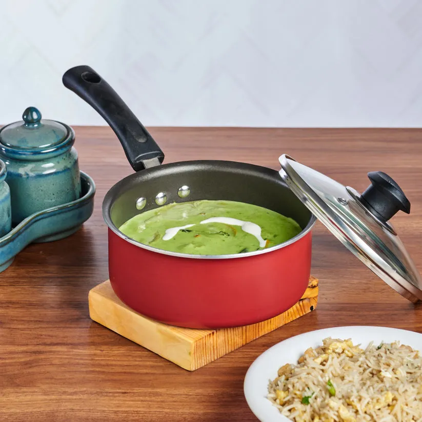 Non Stick Saucepan with Lid – 1.5L Capacity