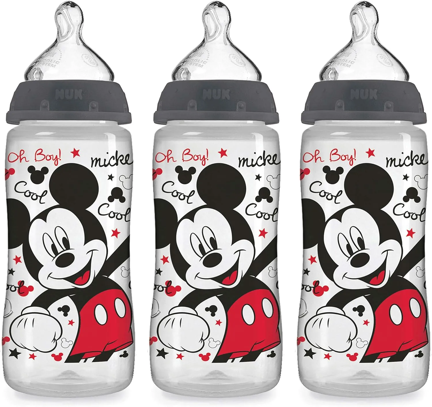 NUK Disney Baby Bottle, Mickey Mouse, 10 Ounce (Pack of 3)