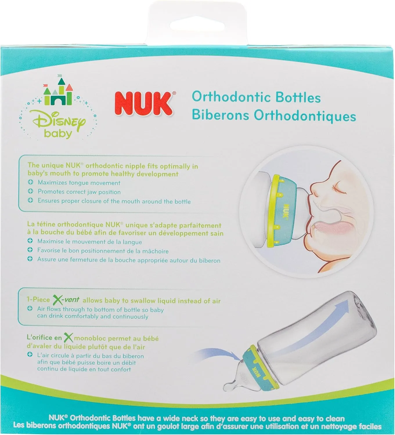 NUK Disney Baby Bottle, Mickey Mouse, 10 Ounce (Pack of 3)