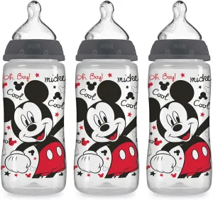 NUK Disney Baby Bottle, Mickey Mouse, 10 Ounce (Pack of 3)