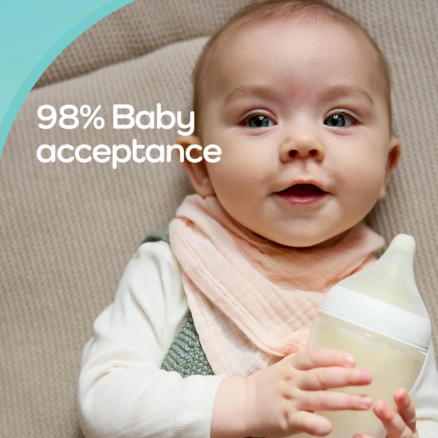 NUK Perfect Match 2-in-1 Natural and Anti-Colic Bottle with Slow Flow, Wide, Adaptable Nipple, 5oz., 2 Pack,