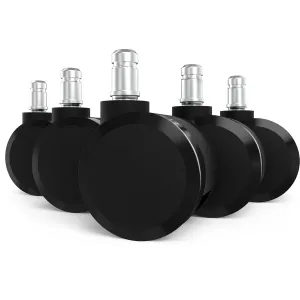 Office Chair Caster Wheels Replacement, 2.36"(60mm) Casters Replacement for Herman Miller Aeron Chair, Universal Size for Carpet and Hardwood Floors(Set of 5)