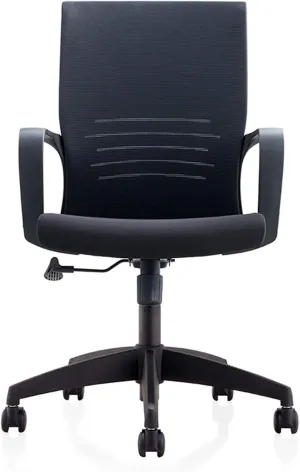 Office Chair Ergonomic Office Chair with Armrest Arms and Back Support, Breathable Mesh Design and Padded Seat Cushion, Height Adjustable