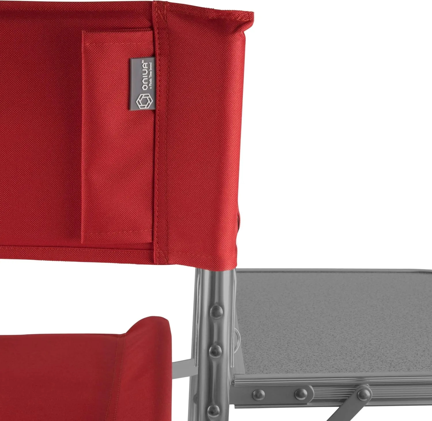 ONIVA - a Picnic Time brand - Disney Mickey Mouse Sports Chair with Side Table, Beach Chair, Camp Chair for Adults, (Red)