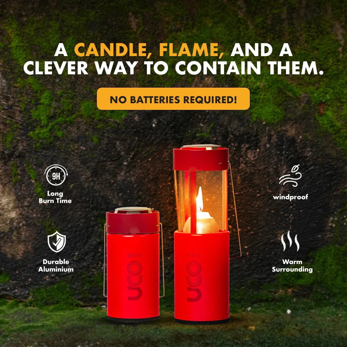 Original Candle Lantern, Powder Coated