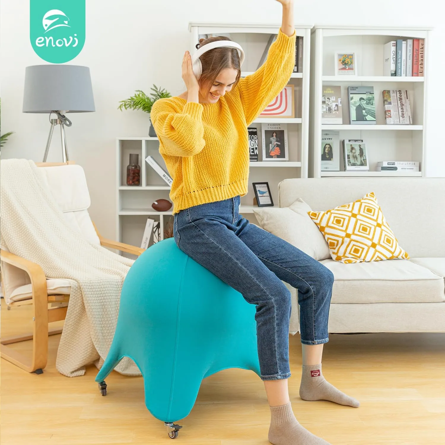 Original Starfish Ball Chair, Yoga Ball Chair Exercise Ball Chair Ergonomic Design for Home Office Desk, Stability Ball & Balance Ball Seat