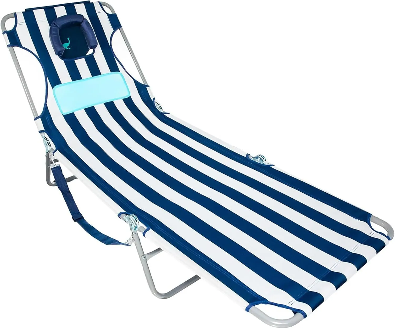 Ostrich Comfort Lounger Face Down Sunbathing Chaise Lounge Beach Chair (2 Pack)