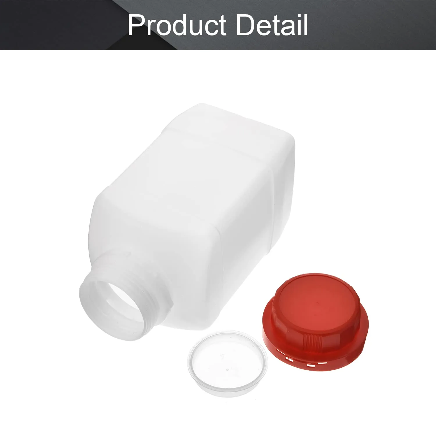 Othmro 2Pcs 40.8oz PE Plastic Bottles Lab Chemical Reagent Bottles, 1200ml Wide Mouth Liquid Solid Storage Bottles Square Sample Storage Container Sealing Bottles with Red Cap for Food Stores