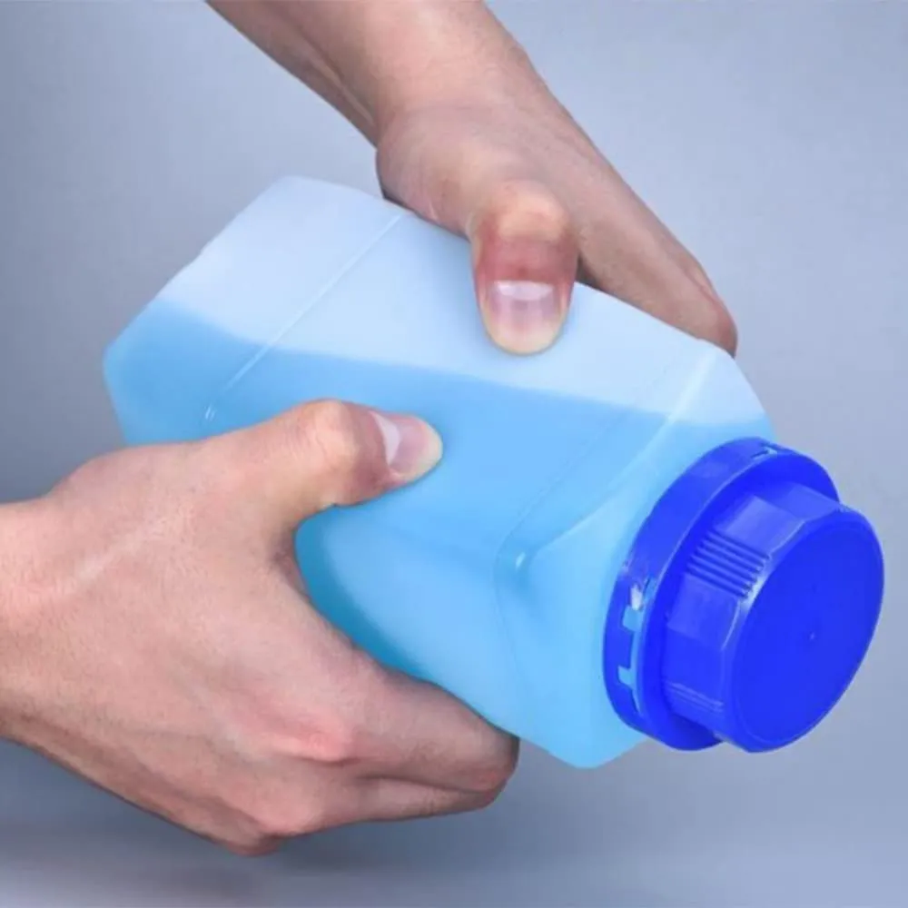 Othmro 2Pcs 40.8oz PE Plastic Bottles Lab Chemical Reagent Bottles, 1200ml Wide Mouth Liquid Solid Storage Bottles Square Sample Storage Container Sealing Bottles with Red Cap for Food Stores
