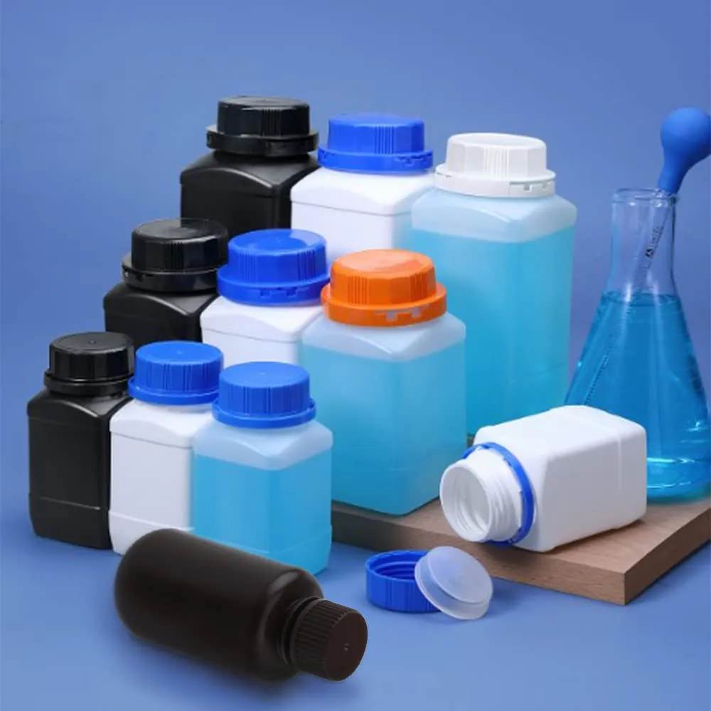 Othmro 2Pcs 40.8oz PE Plastic Bottles Lab Chemical Reagent Bottles, 1200ml Wide Mouth Liquid Solid Storage Bottles Square Sample Storage Container Sealing Bottles with Red Cap for Food Stores