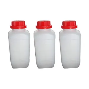 Othmro 3Pcs 51oz Plastic Containers Lab Chemical Reagent Bottles 1500ml Wide Mouth Liquid Solid Storage Bottles Square Sample Storage Container Sealing Bottles with Red Cap for Food Stores,50x225mm