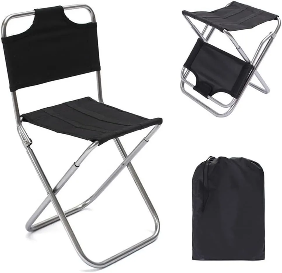 Outdoor Camping Chair Camping Chair Ultralight Outdoor Folding Chair Portable Backrest Fishing Stool Aluminum Art Sketching Bench Chair Portable Folding Lawn Chairs