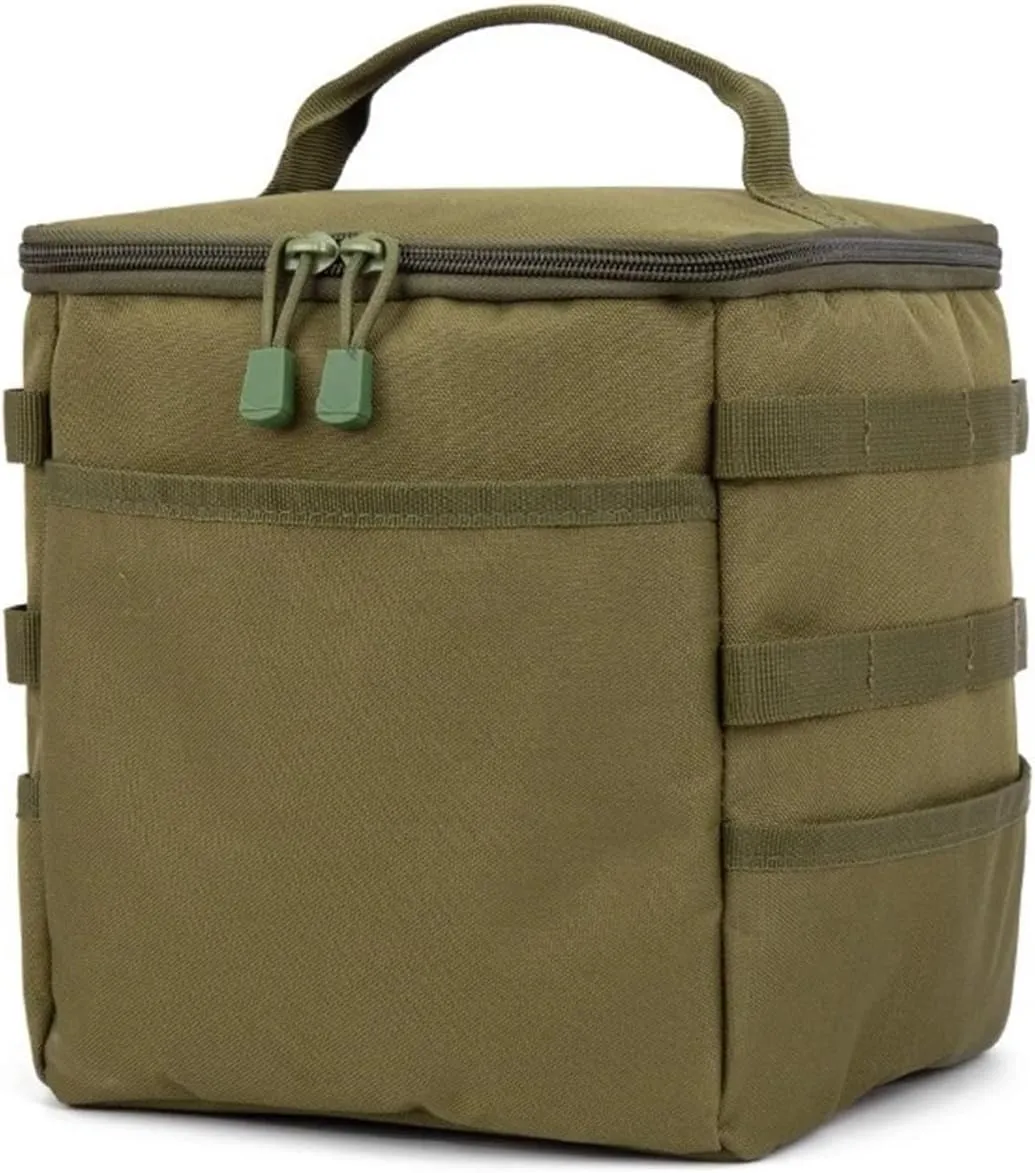 Outdoor Camping Storage Bag Large Capacity Ground Picnic Cookware Utensils Kit Bag(Green)