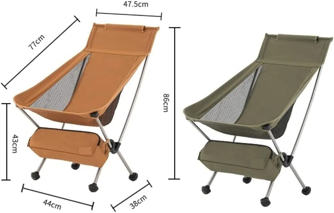 Outdoor Chair Folding Camping Chair Ultralight Backpack Camping Chair Travel Hiking Foldable Portable Outdoor Beach Backpack Seat, Breathable Double-Sided Mesh Camping Chair Foldable Chair ( Color : O