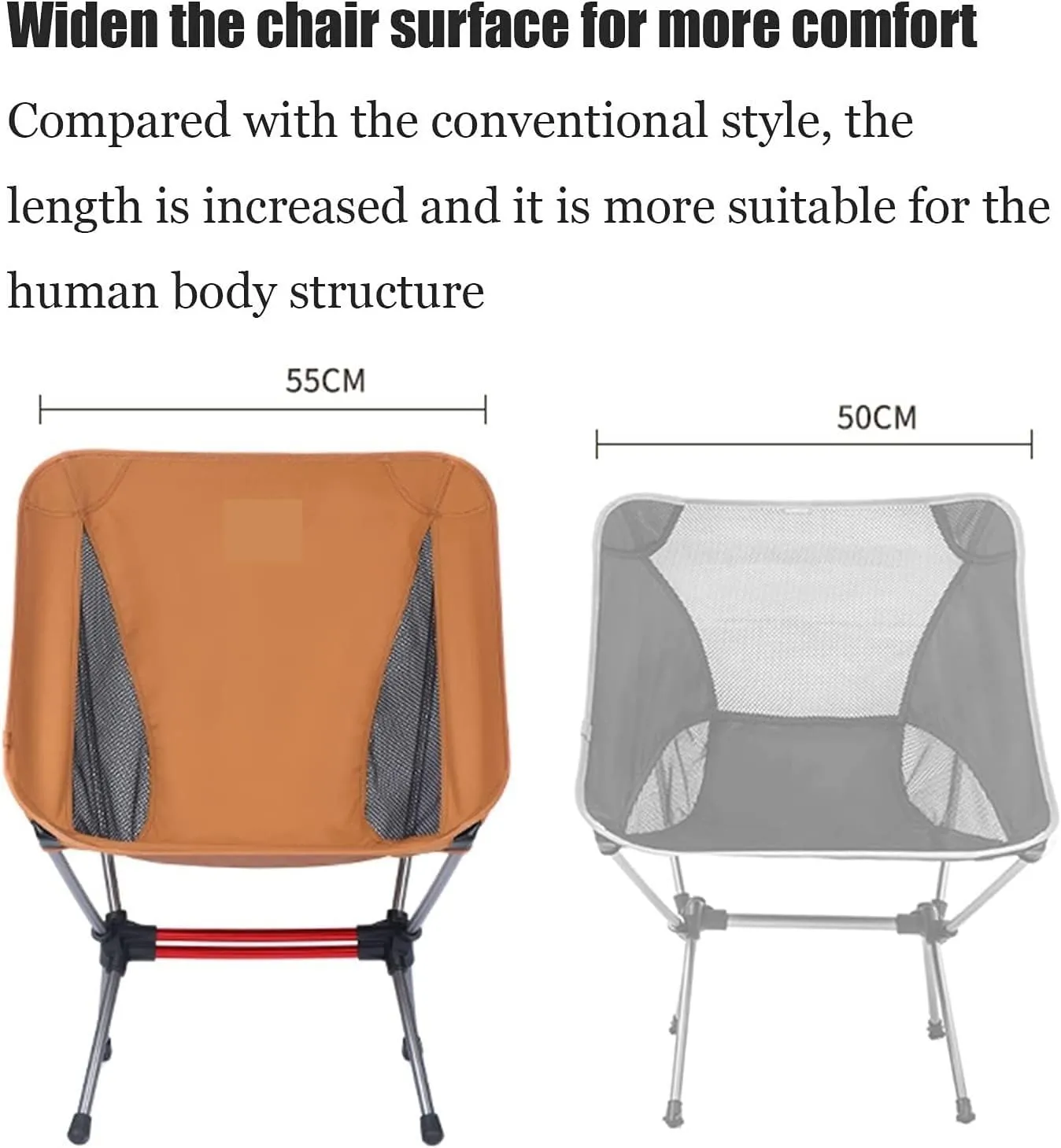 Outdoor Chair Folding Camping Chair Ultralight Backpack Camping Chair Travel Hiking Foldable Portable Outdoor Beach Backpack Seat, Breathable Double-Sided Mesh Camping Chair Foldable Chair