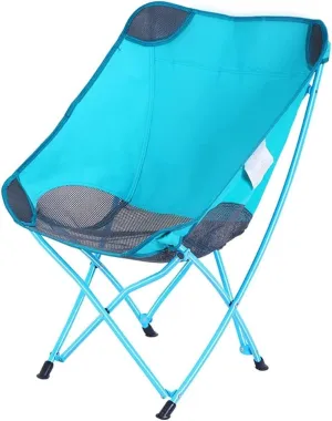 Outdoor Chair Folding Camping Chair Ultralight Camping Chair with Mesh Stitching Compact Folding Backpacking Seat Stool with Large Back Storage Pocket Camping Chair Foldable Chair