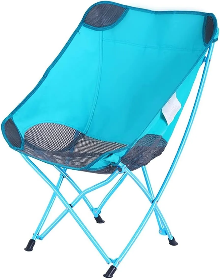 Outdoor Chair Folding Camping Chair Ultralight Camping Chair with Mesh Stitching Compact Folding Backpacking Seat Stool with Large Back Storage Pocket Camping Chair Foldable Chair