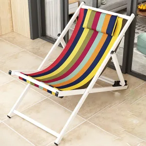 Outdoor Patio Sling Chairs, Camping Beach Chair, Patio Dining Chairs Metal, Lightweight Folding Lawn Chairs Portable Chairs for Patio, Backyard, Camping and Porch (Color : A)