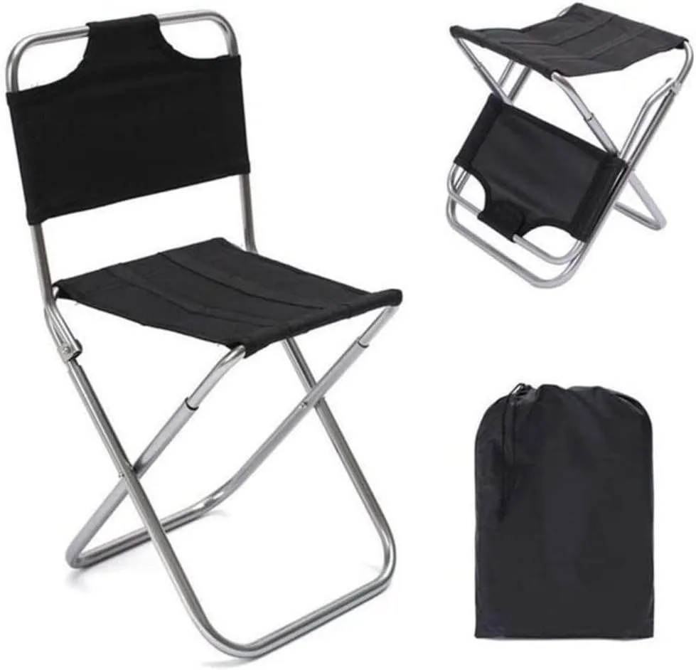 Outdoor Portable Camping Chair Multifunctional Backrest Folding Chair Fishing Stool for Outdoor Travel Picnic Hiking Fishing