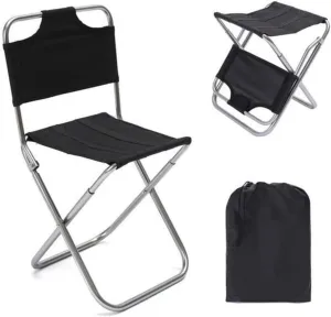 Outdoor Portable Camping Chair Multifunctional Backrest Folding Chair Fishing Stool for Outdoor Travel Picnic Hiking Fishing