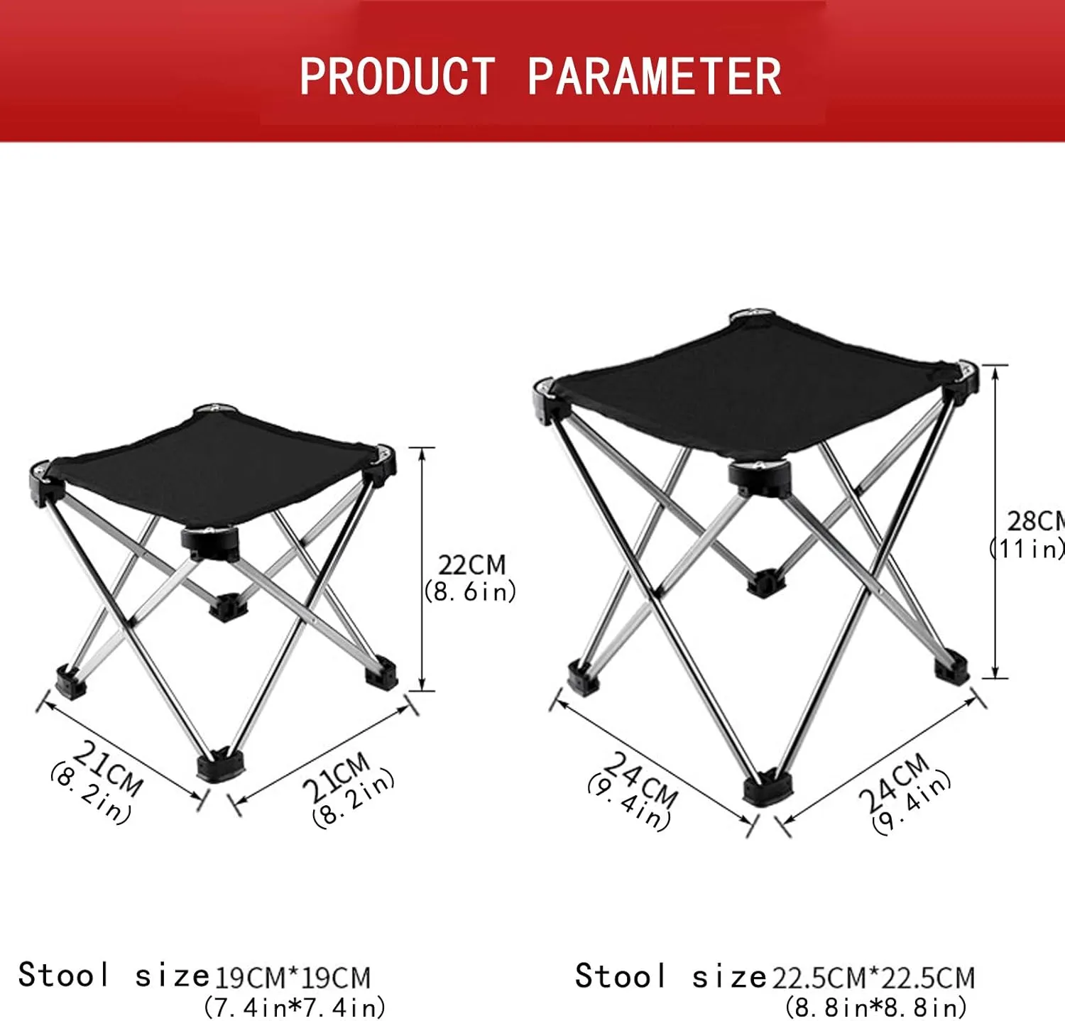 Outdoor Portable Folding Chairs Camping Ultralight Aluminum Collapsible Small Step Slacker Stool for Fishing Camp Traveling Hiking Beach Garden BBQ Lightwight Waterproof Stool