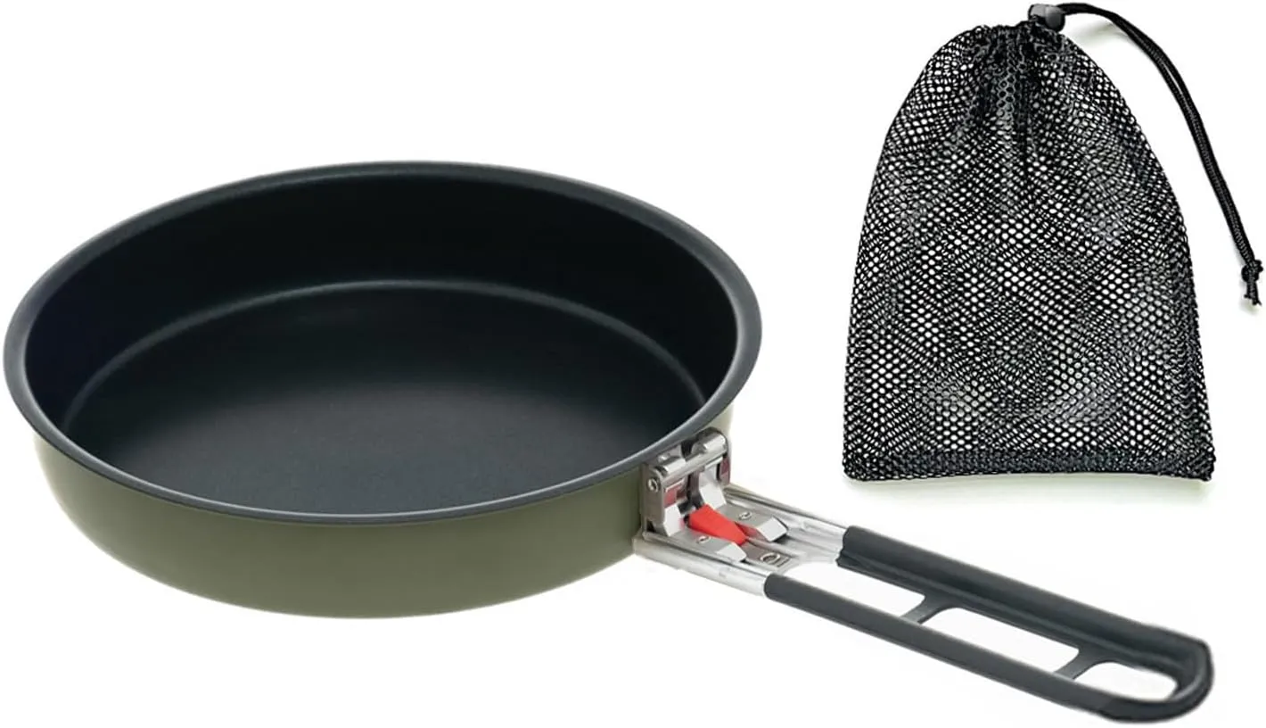 Outdoor Quick Heating Portable Frying Nonslip Base Cooking Camping Cookware Space Saving