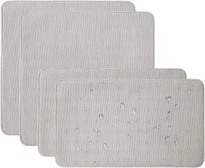 Outdoor Sunbrella Decorative Throw Pillow Covers Only, Pack of 4, 17"x17" & 20"x12" Waterproof Replacement Lumbar Pillow Case for Patio, Backyard, Couch, Sofa and Patio Furniture, Specrtum Pebble