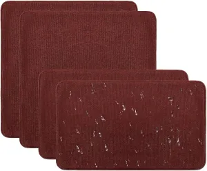 Outdoor Sunbrella Decorative Throw Pillow Covers Only, Pack of 4, 17"x17" & 20"x12" Waterproof Replacement Lumbar Pillow Case for Patio, Backyard, Couch, Sofa and Patio Furniture, Spectrum Brick
