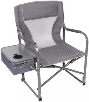 Oversized Director's Chair with Fold-Away Insulated Cooler and Side Table, Padded Arms and Headrest - Choose Your Color, 350 lbs Weight Capacity (Castle Rock)