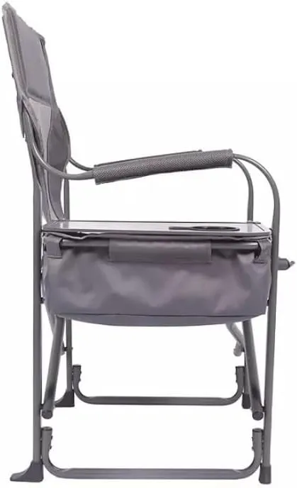 Oversized Director's Chair with Fold-Away Insulated Cooler and Side Table, Padded Arms and Headrest - Choose Your Color, 350 lbs Weight Capacity (Castle Rock)