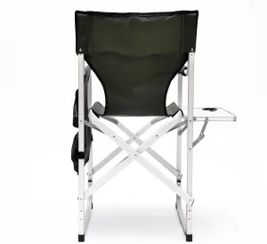 Oversized Padded Folding Outdoor Chair with Side Table and Storage Pockets, Convenient Features Lightweight Directors Chair for Camping, Picnics, Fishing, Indoor Outdoor Use, Sturdy 400lbs Capacity