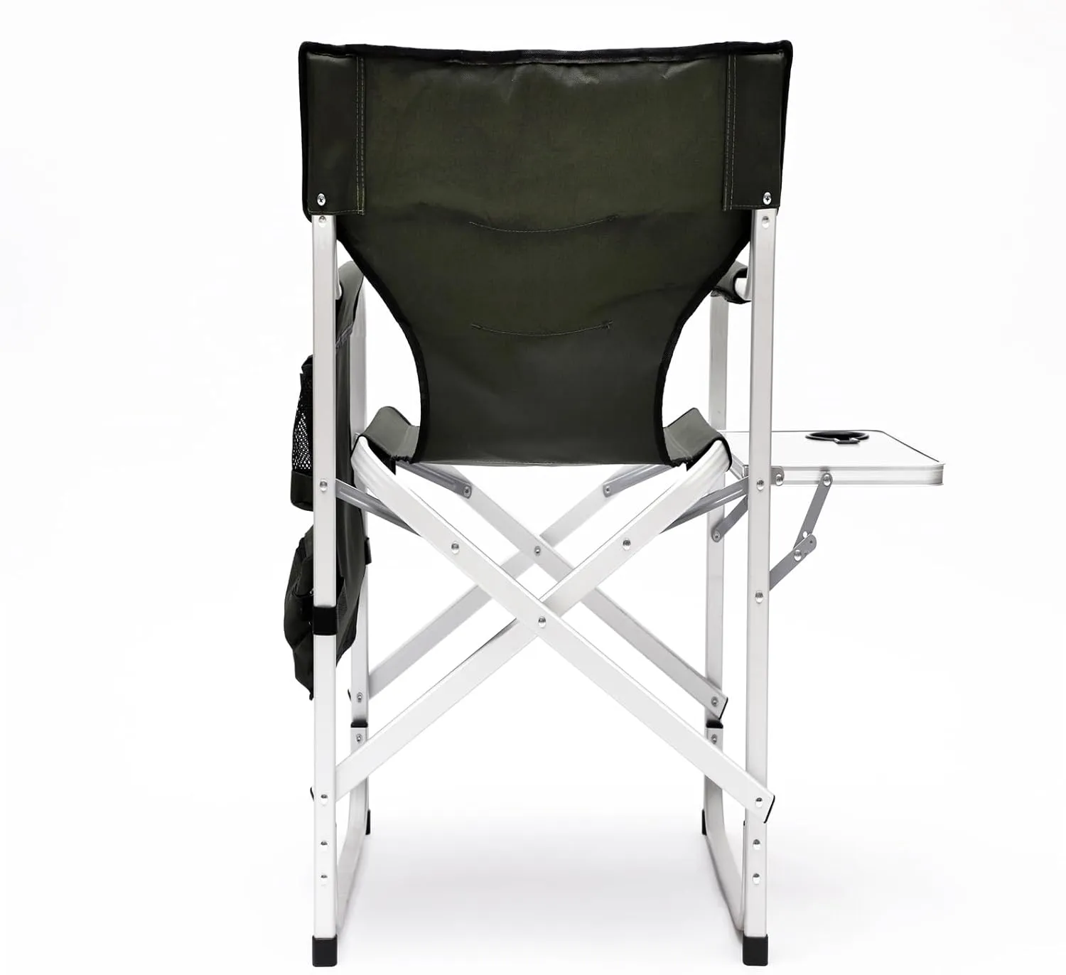 Oversized Padded Folding Outdoor Chair with Side Table and Storage Pockets, Convenient Features Lightweight Directors Chair for Camping, Picnics, Fishing, Indoor Outdoor Use, Sturdy 400lbs Capacity