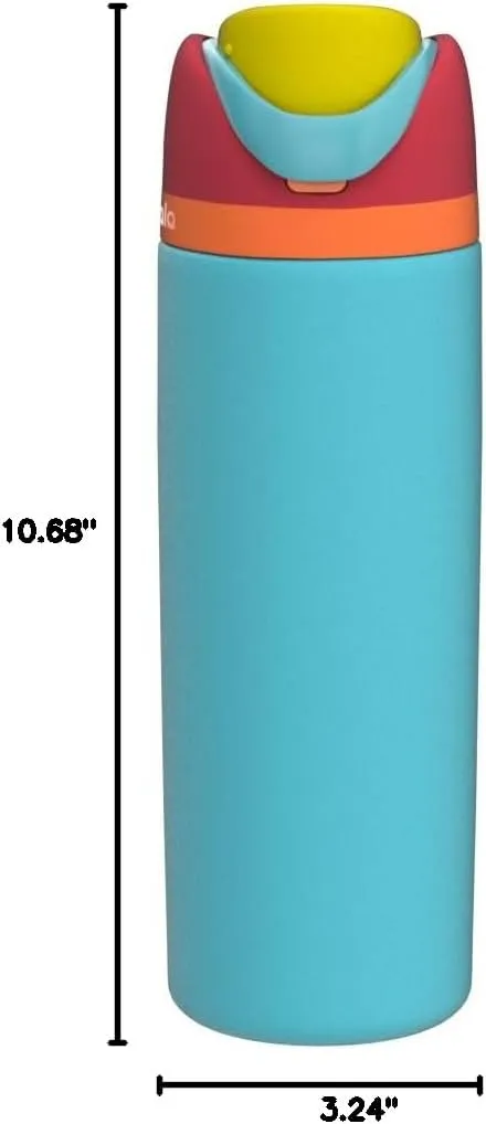 Owala FreeSip Insulated Stainless Steel Water Bottle with Straw for Sports, Travel, and School BPA-Free Sports Water Bottle, 24 oz, Summer Sweetness