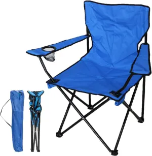 Oxford Blue Camping Chair Rugged Suitable for Outdoor Use, Portable, Lightweight，Comfortable Folding Chair, Perfect for Adult Camping, Lawn and Outdoor Chairs.