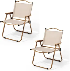 Oxford Cloth Folding Chairs for Outside, Portable Chair Carbon Steel Alloy Frame, Load Capacity 440lb, for Party Events Wedding Dining Picnic Office(2 Pack)