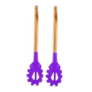 P-Plus International Silicone Pasta Fork Set (Purple – Pack of 2)