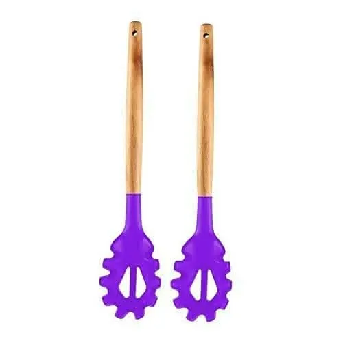 P-Plus International Silicone Pasta Fork Set (Purple – Pack of 2)