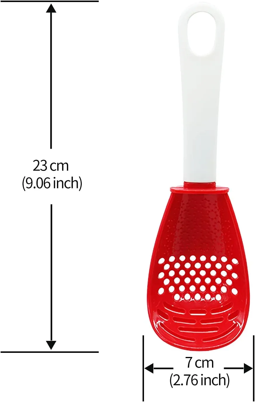 pack of 2 Multifunctional cooking gadgets, 6 in 1 cooking utensils Slotted Spoon, 356°F Heat Resistant kitchen gadgets, Egg Separator, Cooking, Draining, Mashing, Grating, Cooking spoon