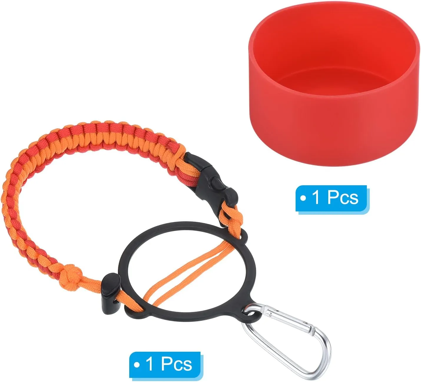 PATIKIL Water Bottle Holder, Paracord Handle Carrying Lanyard Strap Carrier with Ring Wide Mouth Bottles