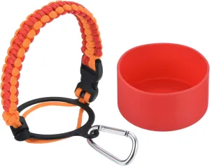 PATIKIL Water Bottle Holder, Paracord Handle Carrying Lanyard Strap Carrier with Ring Wide Mouth Bottles
